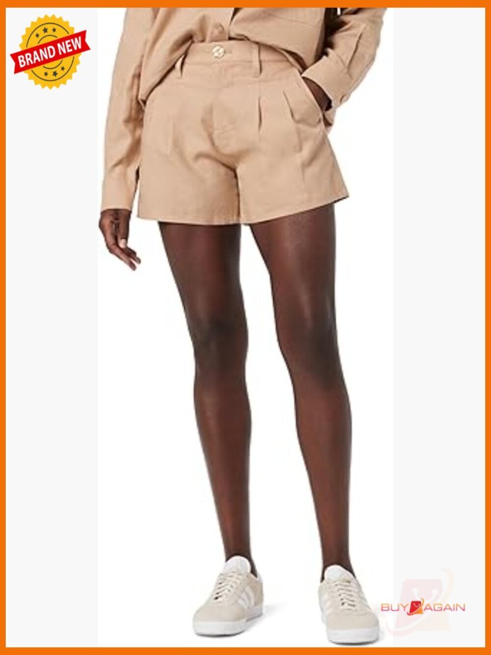 Mid Rise Pleated Short with Trouser Pockets